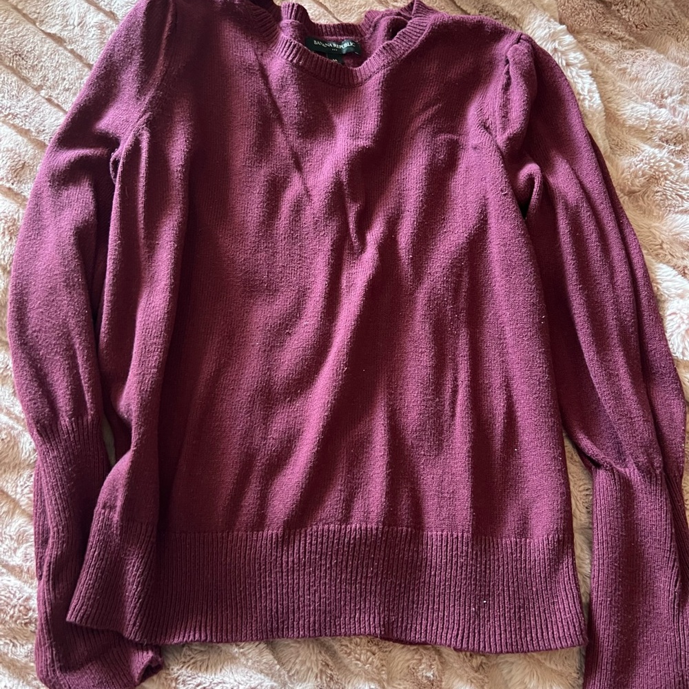 Banana Republic Purple Crew Neck Sweater